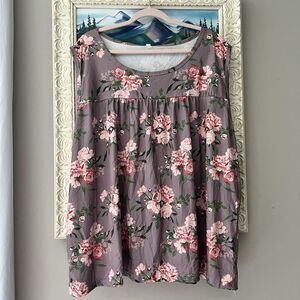 NWT Women’s Pajama Set‎ Plus Size 4x Floral Tank Shorts Stretch Fairy Romantic